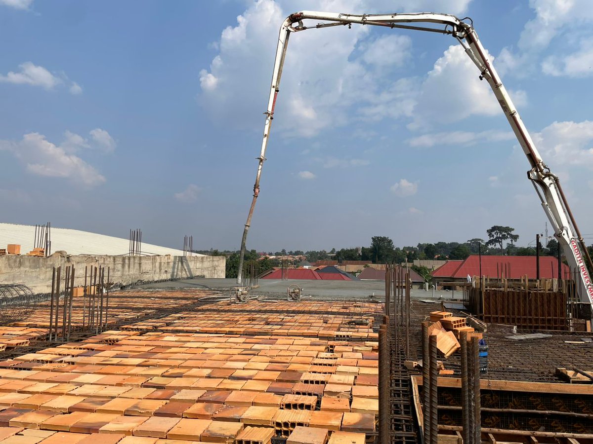 Today's Church Building Update! Few things are as exhilarating as watching the pouring of fresh concrete on a church site. That concrete represents all the months of design, planning, generosity, prayer, and faith. Beautiful!! @worship_harvest @mosesmukisa