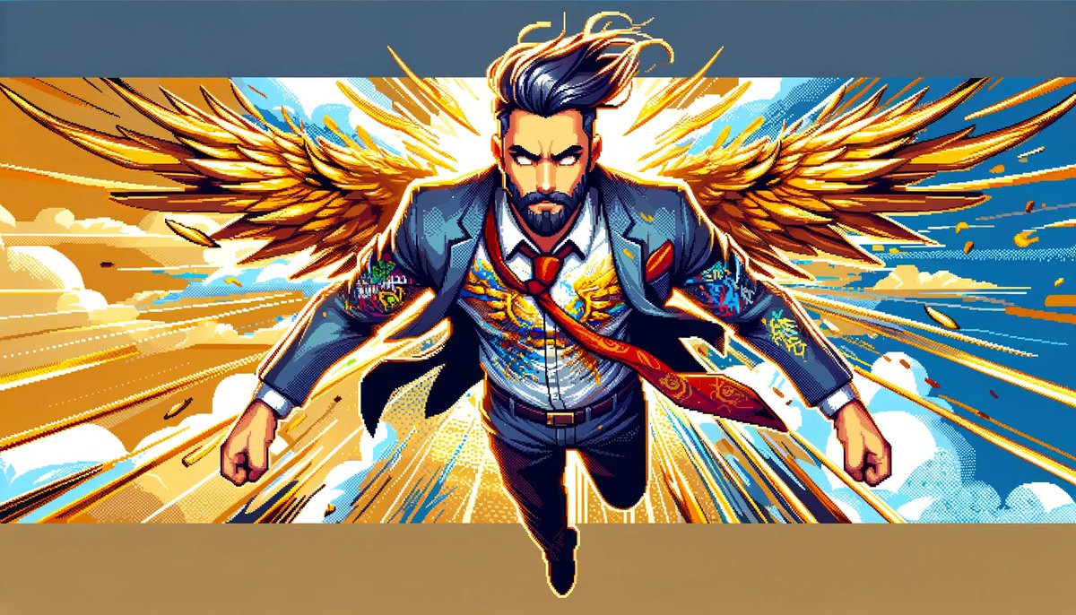 SolarPunkSteven's tweet photo. When the world needs a hero..

#PixelBoss #RiseUp 2024 https://t.co/1XMxW6E14D