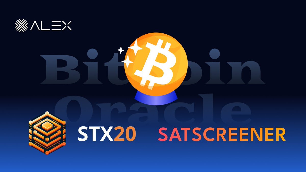 ALEXLabJP's tweet image. 🌊 #STX20 と #BitcoinOracle：#BRC20 の次なるステップ

STX20のファンの熱意に応えて、STX20のインデキシングリーダーである @stx20stacks と @SatScreener が、ALEXの「ビットコイン・オラクル」と提携し統合を実現しました。🧵

(1/3)

🔗satscreener.com/stx20s
🔗stx20.com