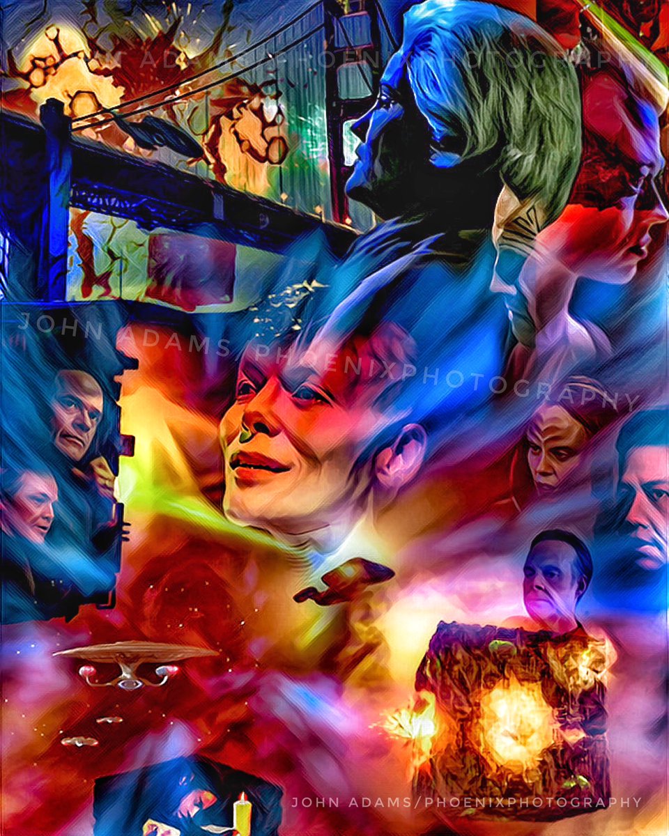 Happy New Year everybody! new art piece inspired by the #startrekvoyager #startrek finale, “Endgame.” <a href="/TheKateMulgrew/">Kate Mulgrew</a> <a href="/JeriLRyan/">Jeri Ryan</a> <a href="/RobertPicardo/">Robert Picardo</a> <a href="/GarrettRWang/">Garrett Wang</a> <a href="/timruss2/">tim russ</a> <a href="/robertbeltran74/">Robert Beltran</a> @robertdmcneill <a href="/roxdaws/">Roxann Dawson</a> <a href="/TerryMatalas/">Terry Matalas</a> <a href="/DaveBlass/">Dave Blass</a> @ArtofTrek <a href="/StarTrekFanPage/">Star Trek Fan Page 🖖🏻JOIN US! on Facebook Today!</a> #StarTrekfanart