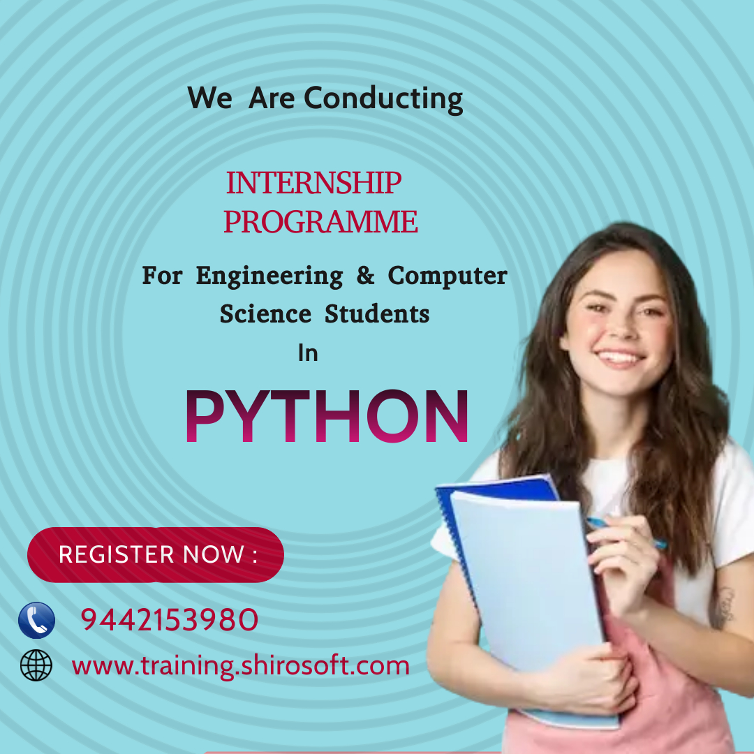 TrainingShiro's tweet photo. Shiro Software Solutions provides an internship Programme for  #CSEstudents #ITstudents #MCAstudents 
https://t.co/0PSmFlVnV5. #internshipinpython  #nagercoilcomputertraining    #internshiptraining #internshipindigitalmarketing  #internshipinwebdevelopment https://t.co/liQmHoWawa