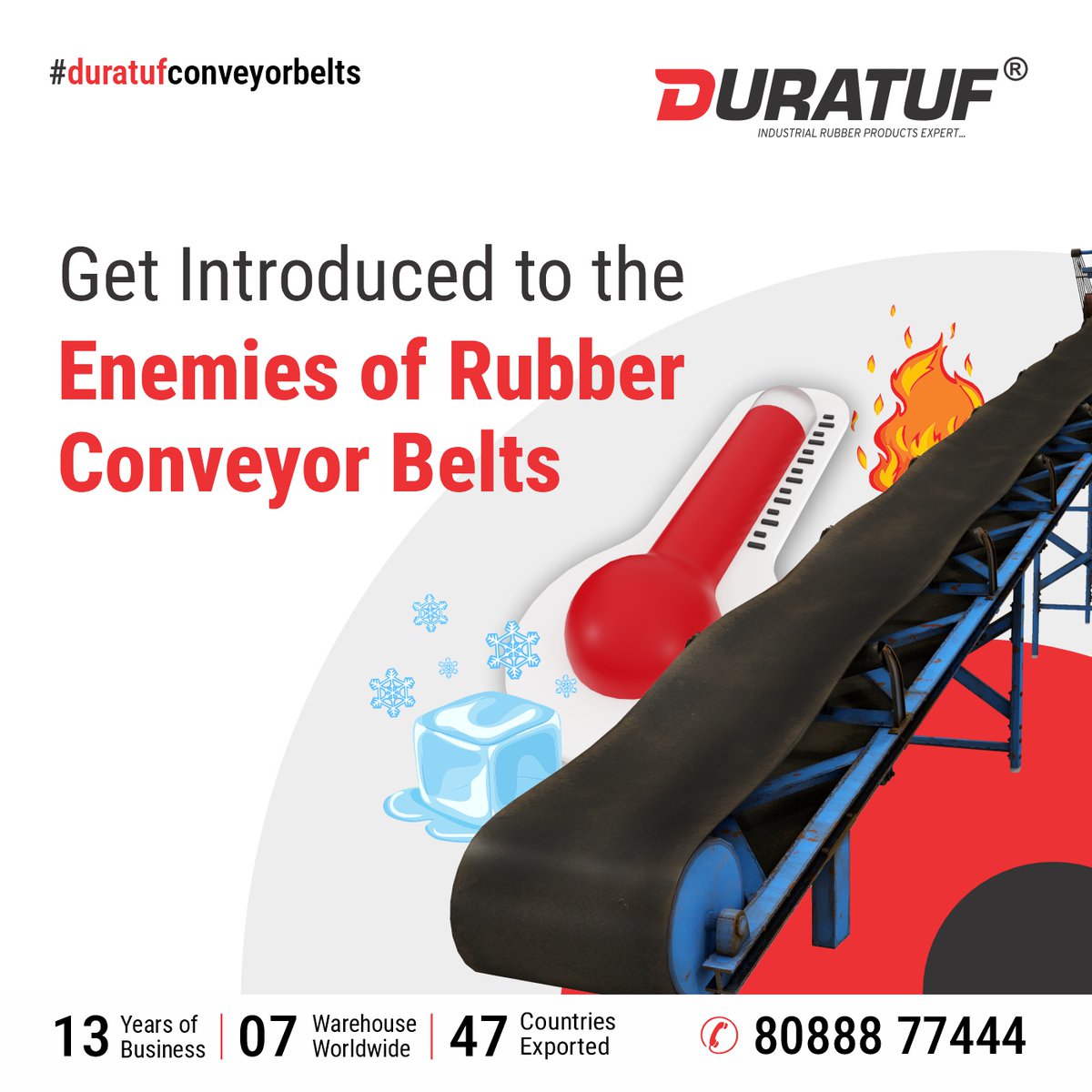 DuratufProducts's tweet photo. Why Doesn't❌ Your Conveyor Belt Last Long?

👉Get Introduced to the Enemies of Conveyor Belts: Part 1
 
Keep Checking out This Space to Know More!

#miningequipment #bulkmaterialhandling #bulkmaterialhandlingequipment #duratuf #conveyorbelts #temperatureresistance https://t.co/tWXlyaWGcA
