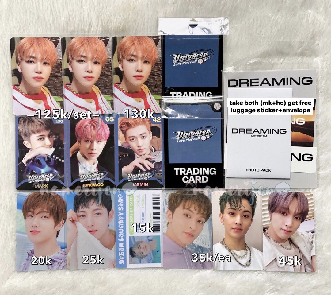 namerijeno's tweet photo. wts // want to sell lfb

pc jungwoo mark renjun haechan jaemin chenle jisung nct

💰incl packing (exc adm 9%)
✔️keep event, xtra freeong
✔️req co 🍊vid
📍jakarta

🏷aab md photocard selca jeruk konsep tc lpb luggage dreaming dream laundry shop random card pack rd ina https://t.co/5axtKUNrrO
