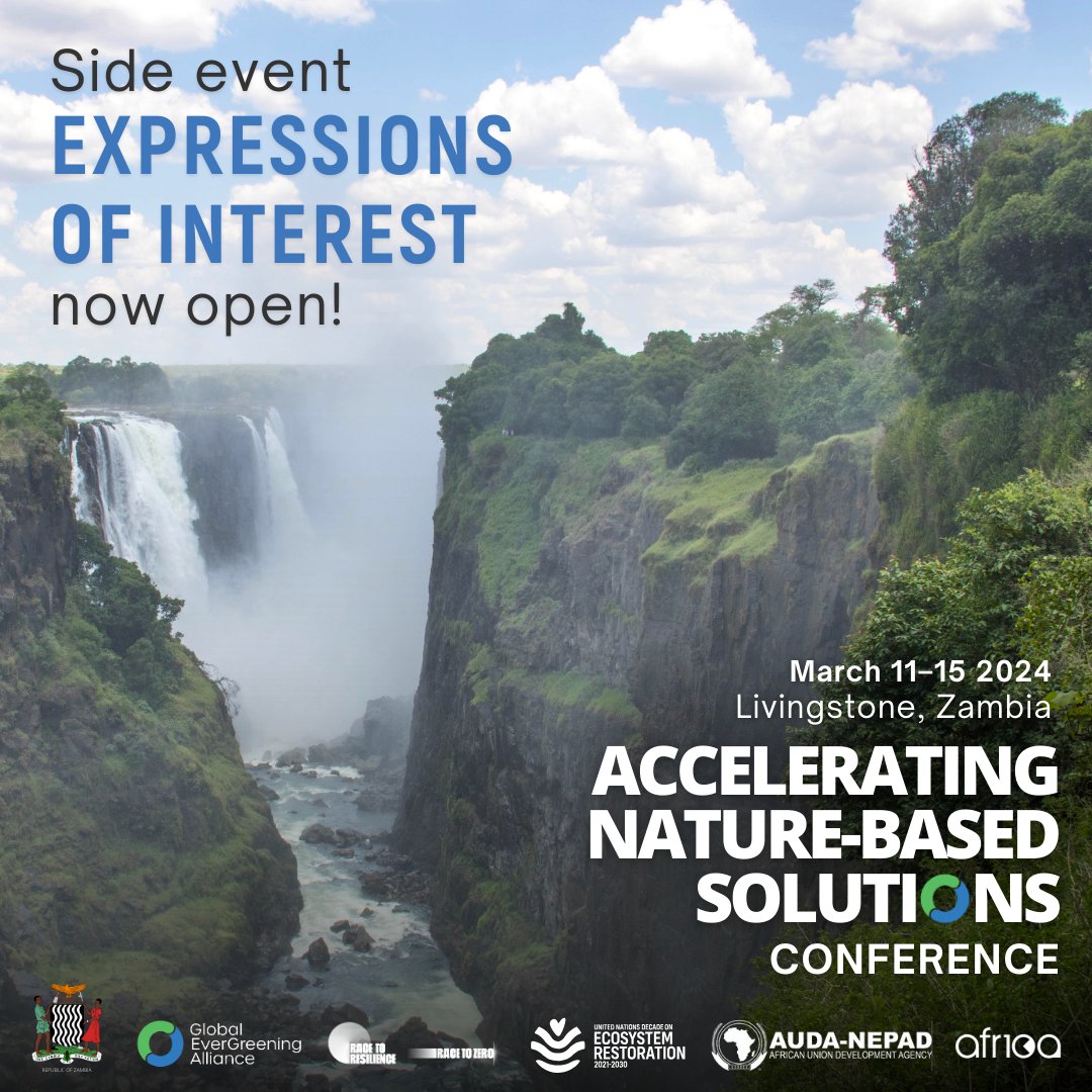 Ready to be part of the world's largest land restoration conference? 🌍🌿 Your voice matters! Share your ideas and expertise by submitting an EOI for  side events here: docs.google.com/forms/d/e/1FAI…

Deadline for EOIs: January 20, 2024

#AcceleratingNbSConference #GenerationRestoration