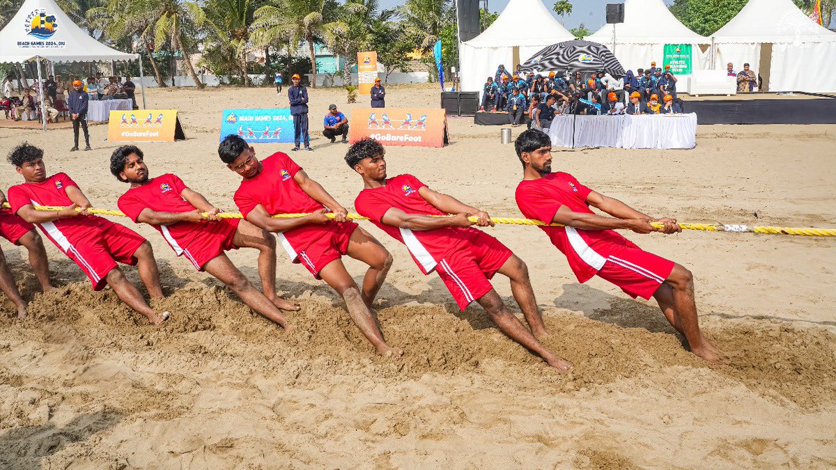 dnhddtourism's tweet photo. Riding the waves of adrenaline, Day 3 at the beach games showcased epic teamwork, culminating in a side-splitting comedy dance and unforgettable celebrations. 🌊🏖️ #BeachGames2024 #TeamSpirit #MemorableMoments #diubeachgames2024 #beachgames #gobarefoot https://t.co/bjcIFs9ut1