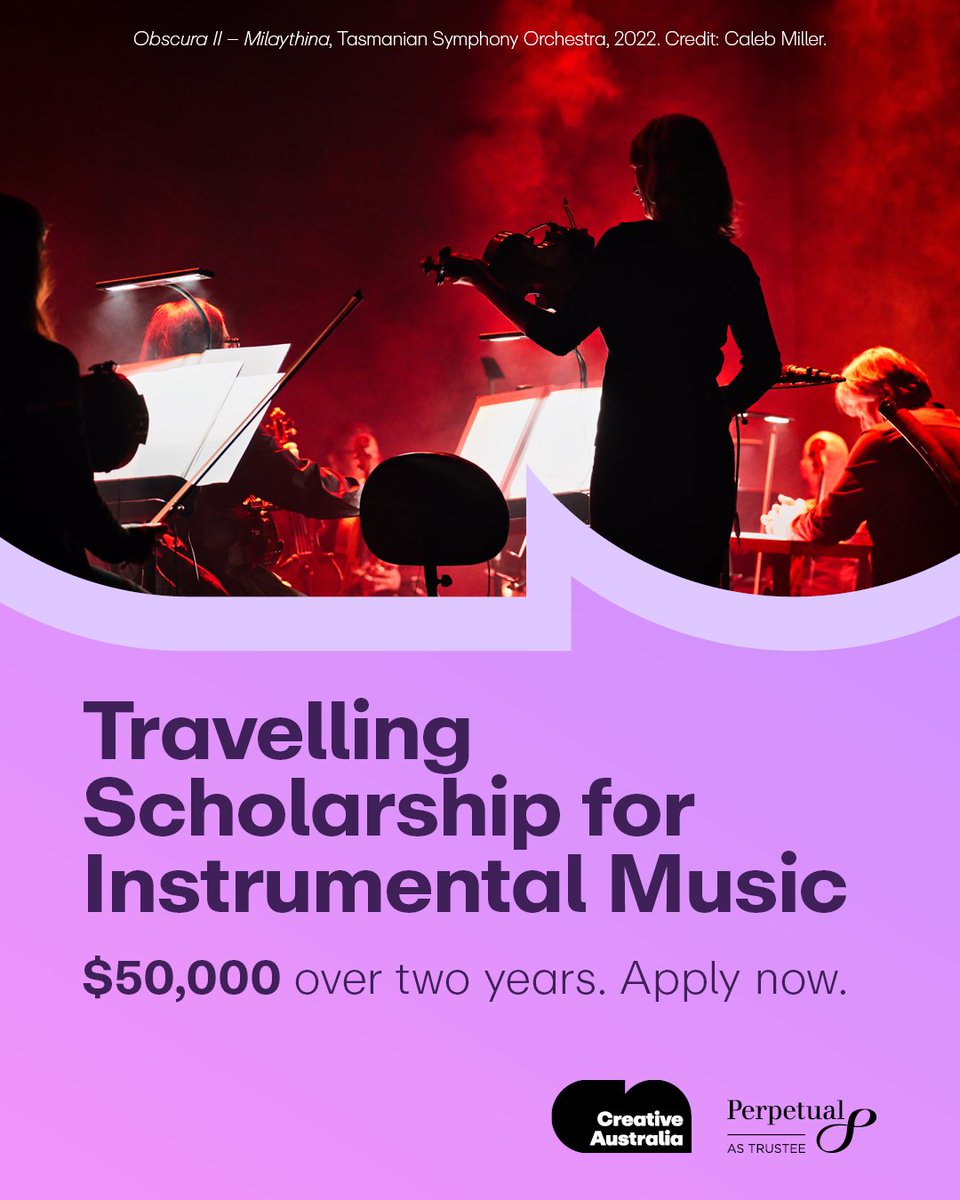 The Marten Bequest Travelling Scholarship for Instrumental Music offers the chance to explore, study and develop through interstate and/or overseas travel, with $50,000 funding! Apply by Tuesday 6 February: brnw.ch/21wFSrf