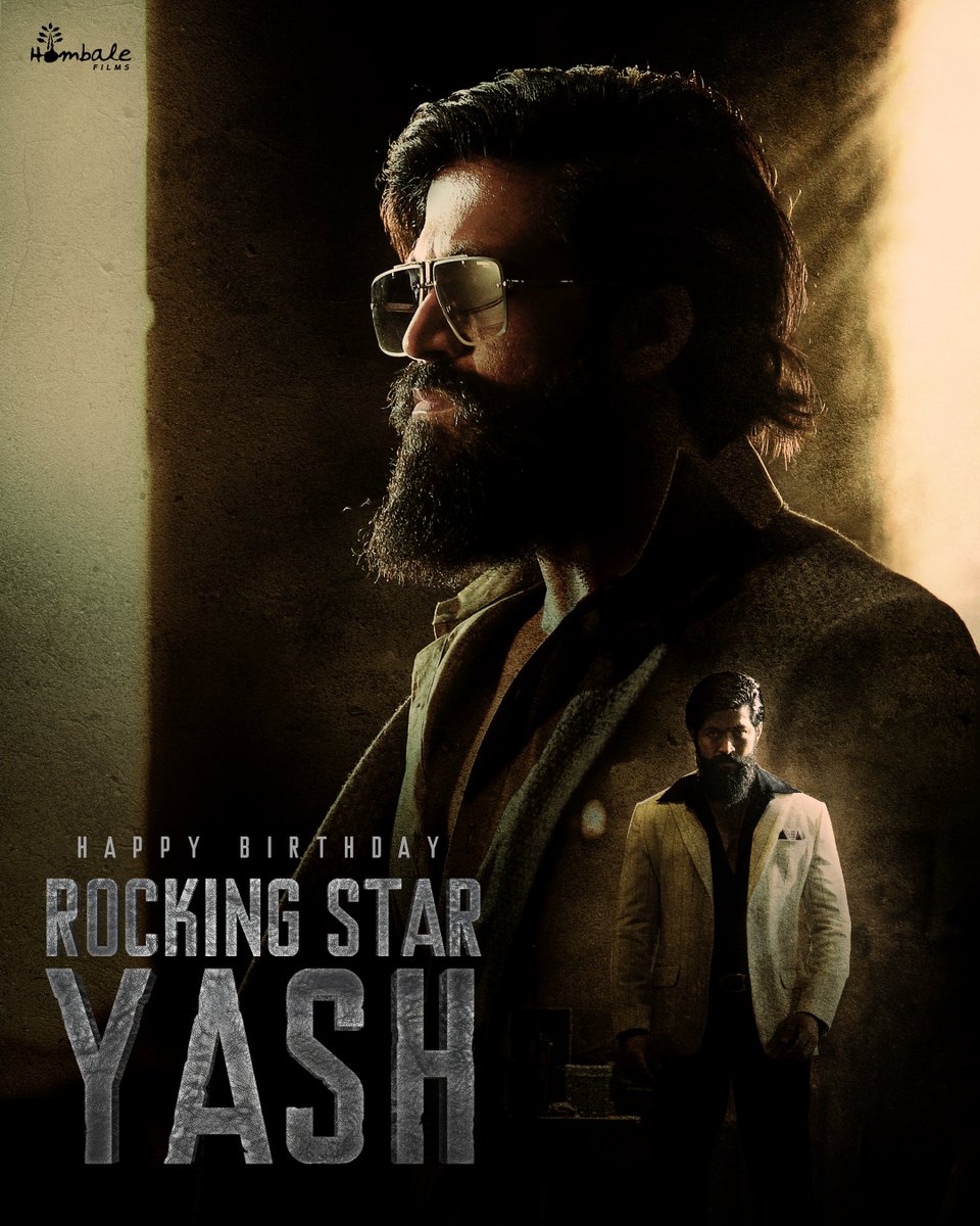 Wishing our dearest Rocking Star @TheNameIsYash a rocking birthday. Have an awesome day and a ROCKYing year ahead! #HBDRockingStarYash