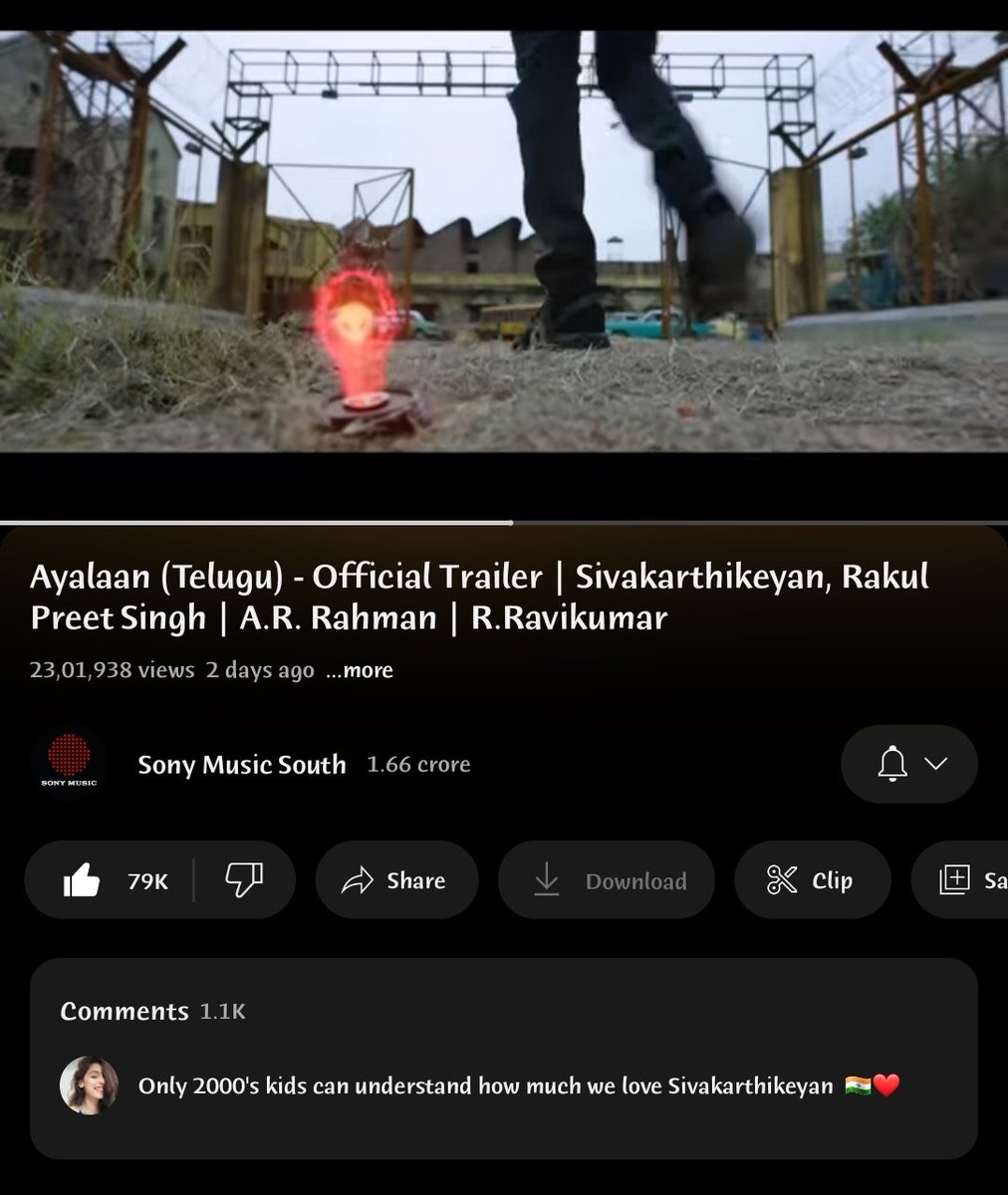 Tamil 6M+ views 🔥
Telugu 2.3M+views 🔥

8.3M+ views for #Ayalaan trailer 👽

#AyalaanFromPongal