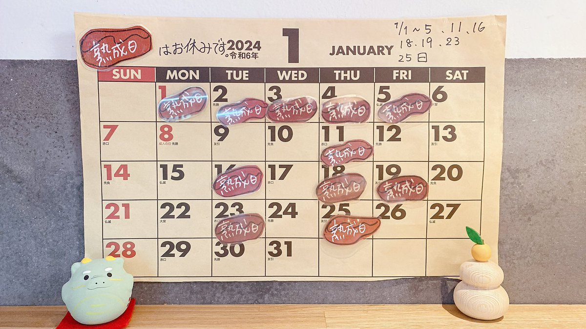 Dry Erase Paint Calendar