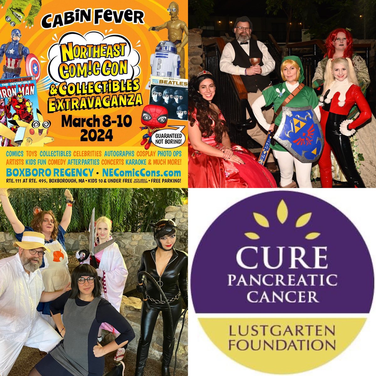 ZombieLeader1's tweet photo. Weβll be fundraising again for @lustgartenfdn at @NEComicCons in Boxborough, MA, on 3/8-3/10. Swing by the Atrium and Main Exhibit Room to donate!π
Canβt attend? Please donate directly: https://t.co/mKuwIGyqEj. @Carley_Winn #ma #cosplay #massachusetts #necomiccon #charity https://t.co/olWdDxXIuE