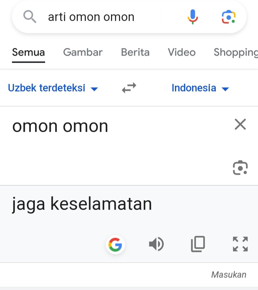 Arti Omon Omon yaak...biar pade tau..