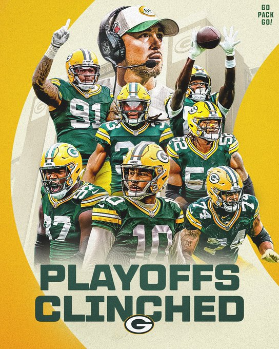 KenIngalls's tweet photo. The Packers traded Aaron Rodgers, let 8 starters walk in free agency, had no money to sign any significant free agents, had 12 draft picks make the roster (11 the prior year), started over on special teams, lost their All-Pro LT week 1...

...and got better in 2023!

#GoPackGo https://t.co/ZTuCYrD25G