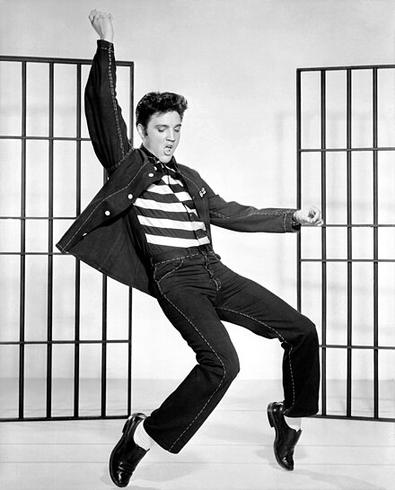 AIMnational's tweet photo. Cheers to the King himself, Elvis Presley, on what would be another hip-shaking birthday🕺Thank you for the musical legacy🎵 
#HappyBirthdayElvis #BlueSuedeShoes https://t.co/9D2yWSMyyv