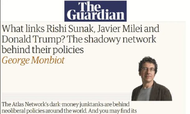 AgenciaElVigia's tweet photo. El diario británico The Guardian publicó este sábado un duro editorial contra el presidente Javier Milei, al que calificó de "demagogo", además de compararlo con la conservadora Liz Truss, quien estuvo apenas 45 días en el cargo de primera ministra del Reino Unido, en 2022. https://t.co/FSTdawKH5Q