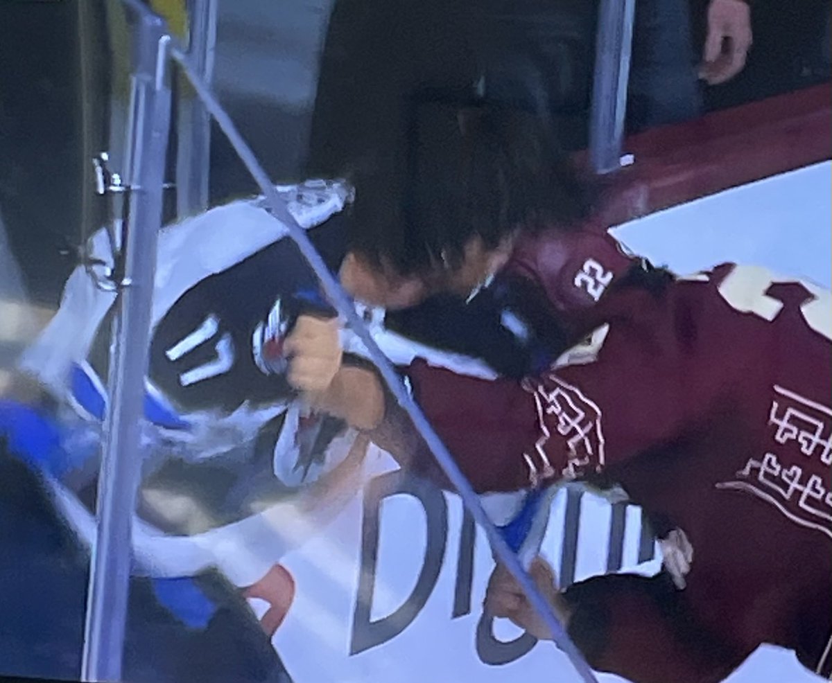 Jack McBain is the only son of a Jets 1.0 player to play on the same franchise as his father - and he fights Lowry to cap off the father son trip the Jets are wrapping up today