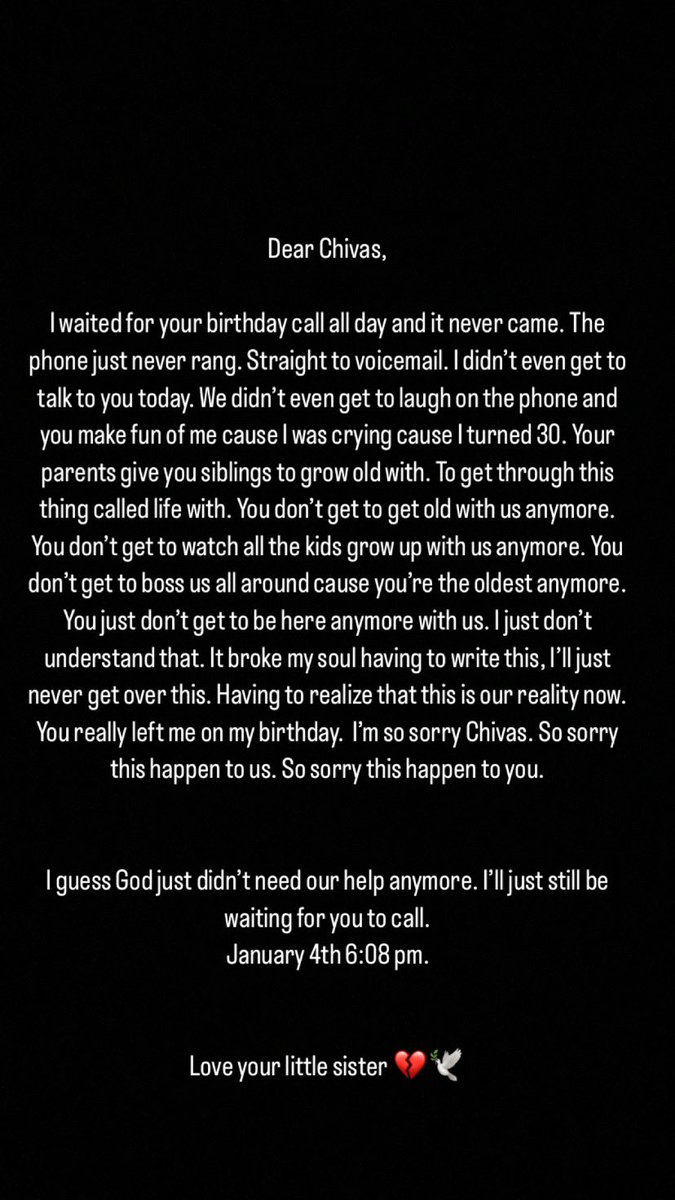 Ridin_InALEXUS's tweet photo. 💔🕊️ https://t.co/iAAQLakti4