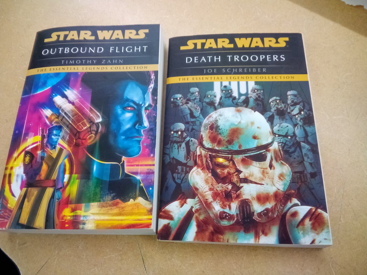 Got some Star Wars today! #starwars #timothyzahn #joeschreiber #outboundflight #deathtroopers #ExpandedUniverse