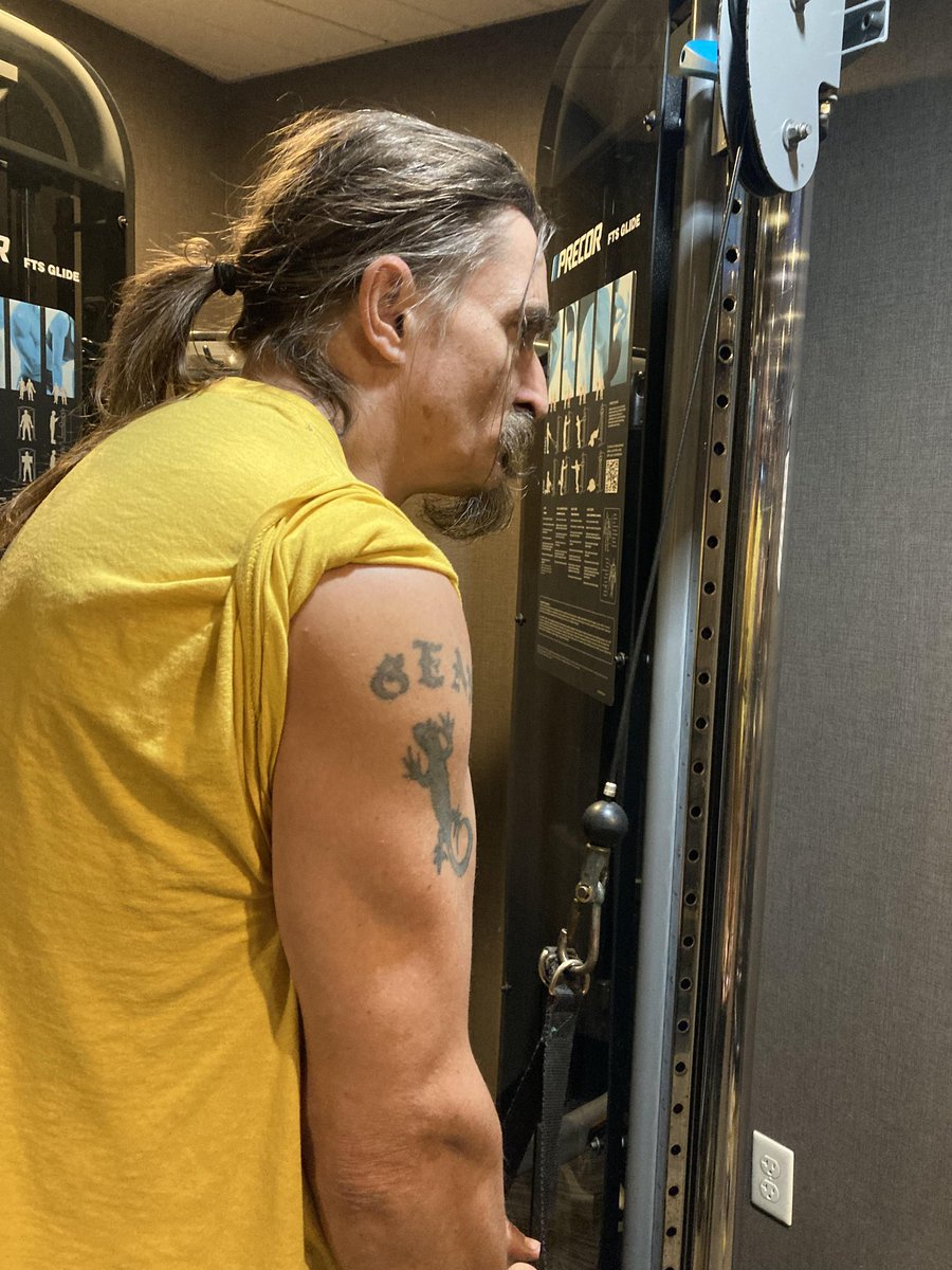 DarkJester247's tweet photo. Got a workout in today with my buddy @TonyChini96! Also, WWE'S Eugene thinks we're jacked.. How's your day going? Berries and Cream! @UGeneDinsmore https://t.co/A831ImqPD8