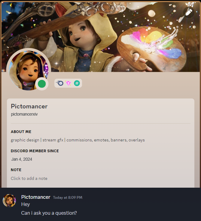 Oh no, I got my first Pictomancer DM