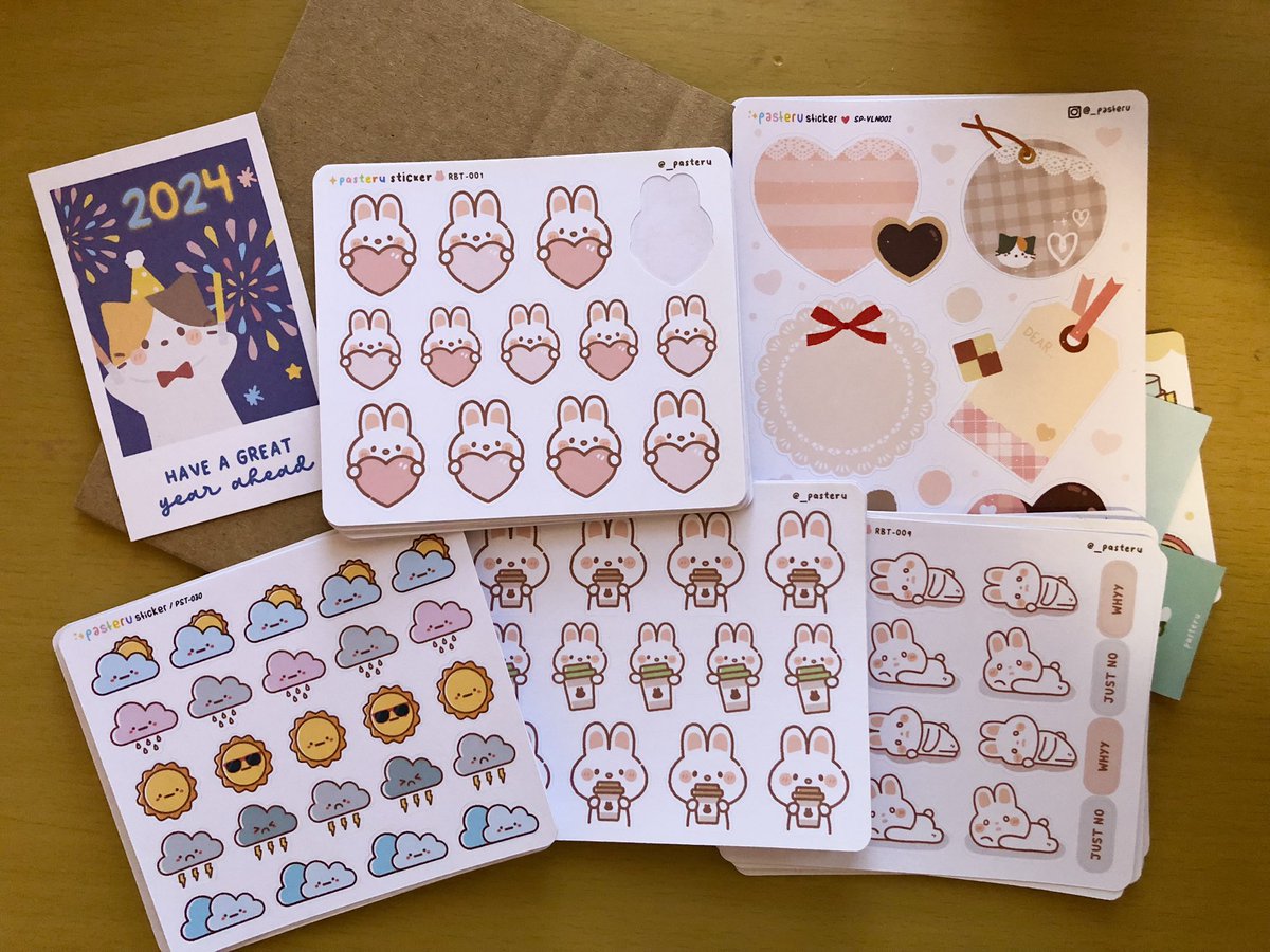 Got these cute stickers from @/_pasteru (ig) and I'm in love 🫠🐰💕