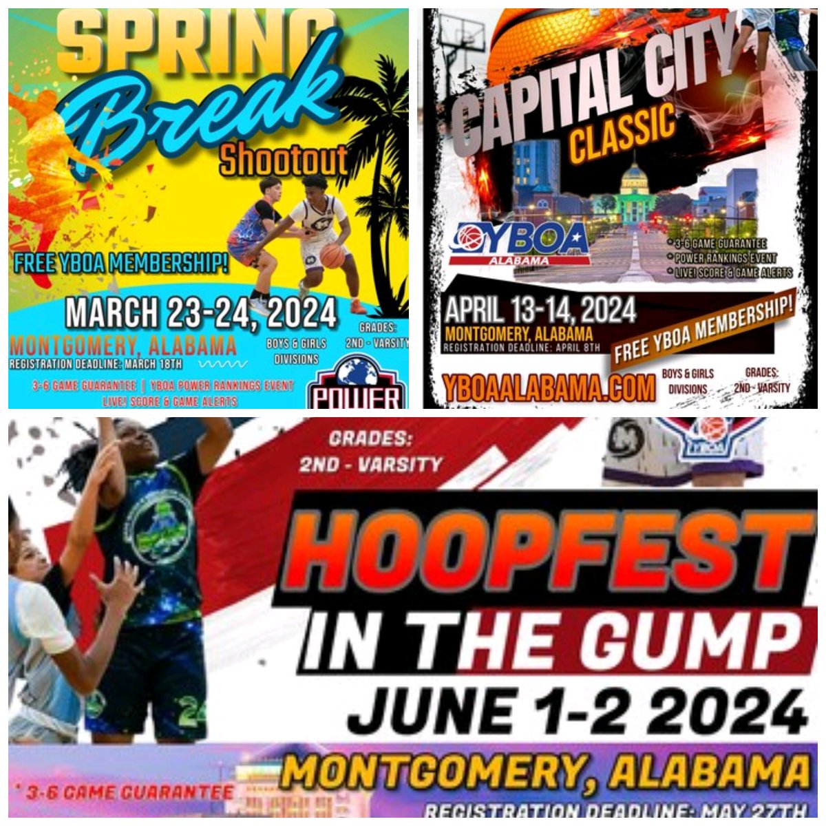 MGM_Fire_Bball's tweet photo. Three big dates to put on your travel basketball schedule! Teaming up again with @yboaalabama to put on three of the best tournaments in the state. https://t.co/1wJ1obvS6u