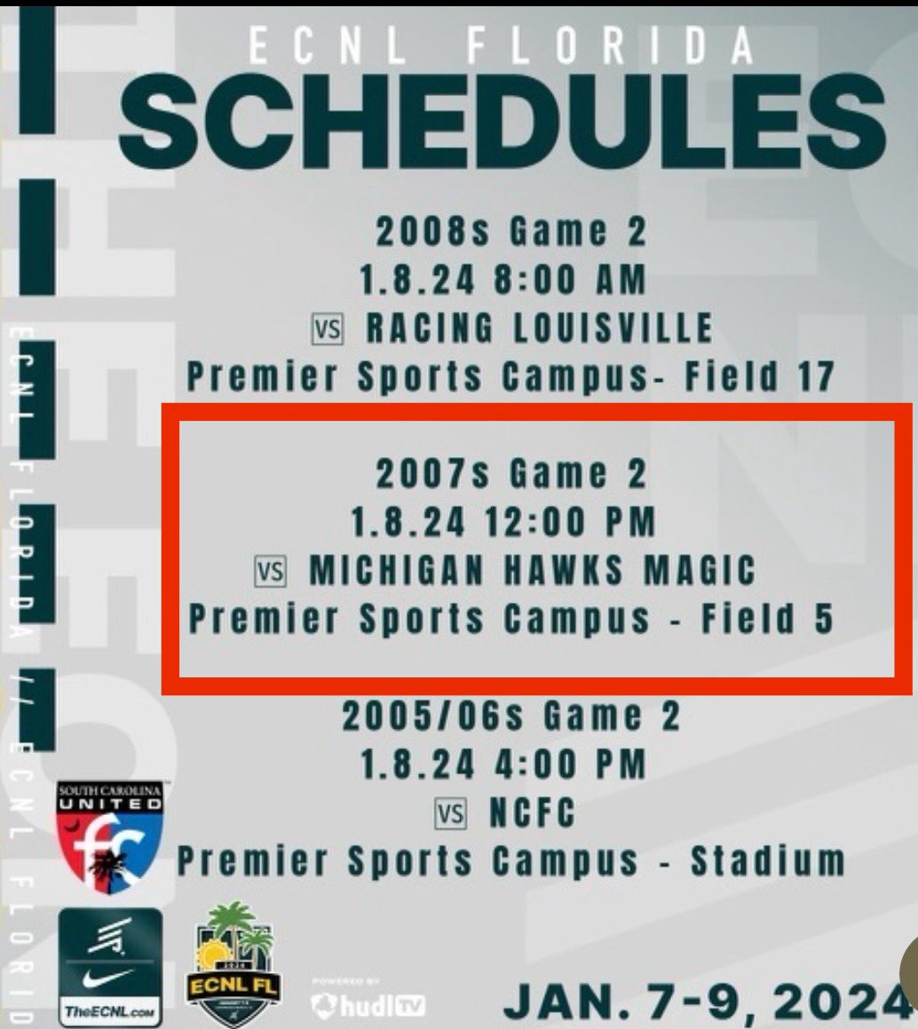 Emma Gesser (@egessersoccer) on Twitter photo 2ND GAME OF ECNL FL🌴!! I hope to see you there! Below is my schedule for tomorrow’s game (red box):
<a href="/autrojansWSO/">Anderson Women's Soccer</a> <a href="/UNCWSoccer/">UNCW Women's Soccer</a> <a href="/ODUWomensSoccer/">ODU Women's Soccer</a> <a href="/UNCGWSoccer/">UNCG Women's Soccer</a> @PCWSoccer <a href="/LipscombWSOC/">LipscombWSOC</a> <a href="/UAB_WSOC/">UAB Women's Soccer</a> <a href="/FGCU_WSoccer/">FGCU Women's Soccer</a> <a href="/Longwood_WOSO/">Longwood Women's Soccer</a> <a href="/appstatewsoccer/">App State Soccer</a> <a href="/WCUWomensSoccer/">WCUWomensSoccer</a> <a href="/Coach_Plex/">Will Plexico</a> <a href="/tikitakaklu/">Tomasz Kluszczynski 🇵🇱/🇺🇸</a> 2ND GAME OF ECNL FL🌴!! I hope to see you there! Below is my schedule for tomorrow’s game (red box):
<a href="/autrojansWSO/">Anderson Women's Soccer</a> <a href="/UNCWSoccer/">UNCW Women's Soccer</a> <a href="/ODUWomensSoccer/">ODU Women's Soccer</a> <a href="/UNCGWSoccer/">UNCG Women's Soccer</a> @PCWSoccer <a href="/LipscombWSOC/">LipscombWSOC</a> <a href="/UAB_WSOC/">UAB Women's Soccer</a> <a href="/FGCU_WSoccer/">FGCU Women's Soccer</a> <a href="/Longwood_WOSO/">Longwood Women's Soccer</a> <a href="/appstatewsoccer/">App State Soccer</a> <a href="/WCUWomensSoccer/">WCUWomensSoccer</a> <a href="/Coach_Plex/">Will Plexico</a> <a href="/tikitakaklu/">Tomasz Kluszczynski 🇵🇱/🇺🇸</a>