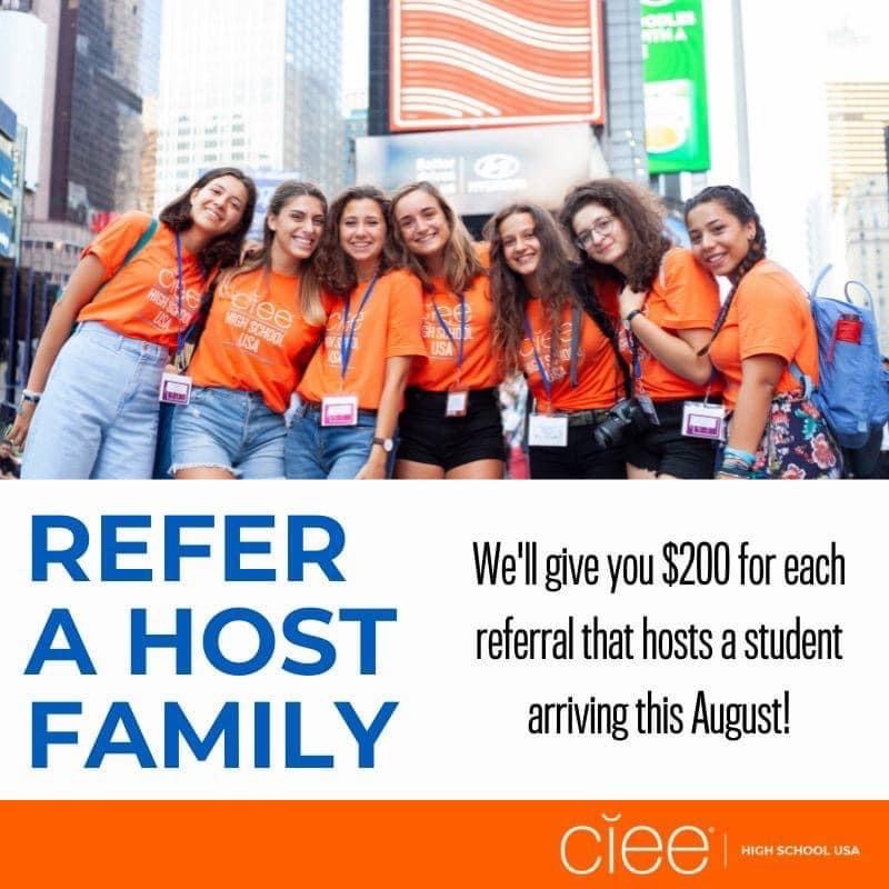 This could be the easiest $200 dollars you earn today.

Refer a placement and earn!  

Contact me if you know someone who would like to host an exchange student.

ciee.org/in-the-usa/aca…

#distancelearning #teachers #hostfamilies students #exchangestudents #affiliatemarketing