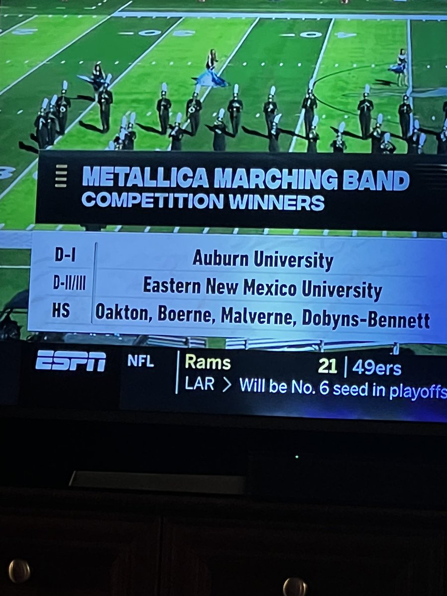 Congratulations to the <a href="/auburnbands/">Auburn Bands</a>.