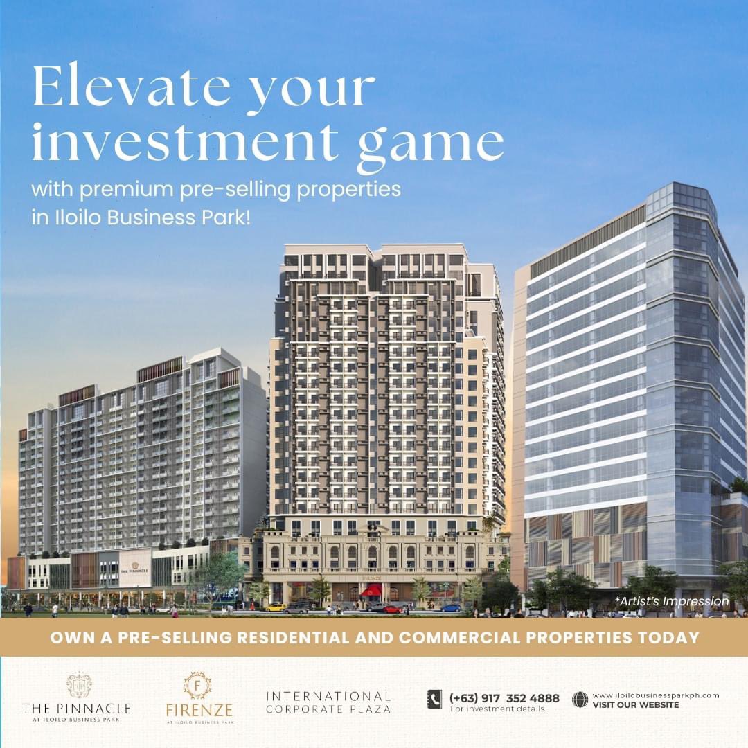 IBPofficial's tweet photo. Elevate your investment game in 2024 with premium pre-selling properties in Iloilo Business Park! Own a residential or commercial property with us today!  Book a one-on-one appointment with our property consultant via +63 917 352 4888 to learn more! https://t.co/Q3eHSKI3VI