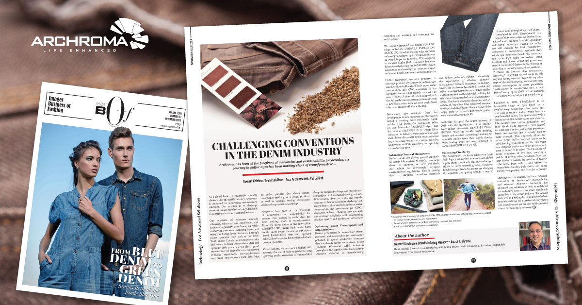 We've been at the forefront of innovation &amp; sustainability for decades; our journey in sulfur dyes has been transformative. Our mission: to challenge conventions &amp; redefine industry standards.
Explore our article here: archroma.com/news-stories/c…
Thanks <a href="/imagesbof/">Imagesbof</a> for the feature!