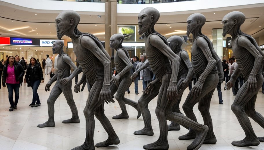 allanimalsever's tweet photo. REAL leaked images of aliens peacefully shopping in Miami https://t.co/lkuWaItASZ
