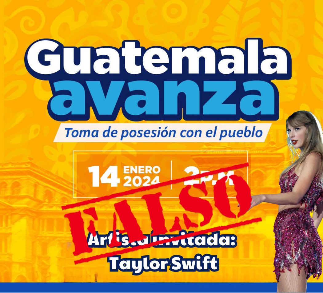 ⚠️⚠️FALSO⚠️⚠️
NO ES VERDAD QUE TAYLOR SWIFT SE PRESENTARÁ EN LA TOMA DE POSESIÓN EL 14 DE ENERO 
‼️‼️‼️