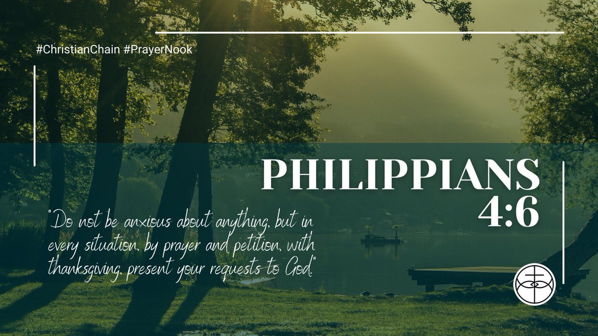 TCCFOfficial's tweet image. Happy Sunday, everyone! Today remember, #DontBeAnxious and do #RestOnGod! We pray your week goes well!

 #WeeklyVerse #Philippians4:6 #ChristianChain #PrayerNook #TrendingFaith