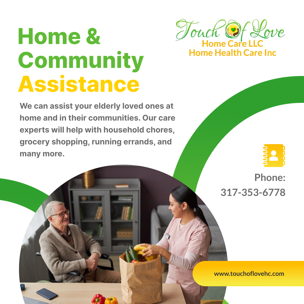 Home and community assistance can be very effective in helping seniors maintain their independence and dignity during old age. For more information, you can call us at 317-353-6778. 

#IndianapolisIN #HomeHealthCare #SeniorHomeCare