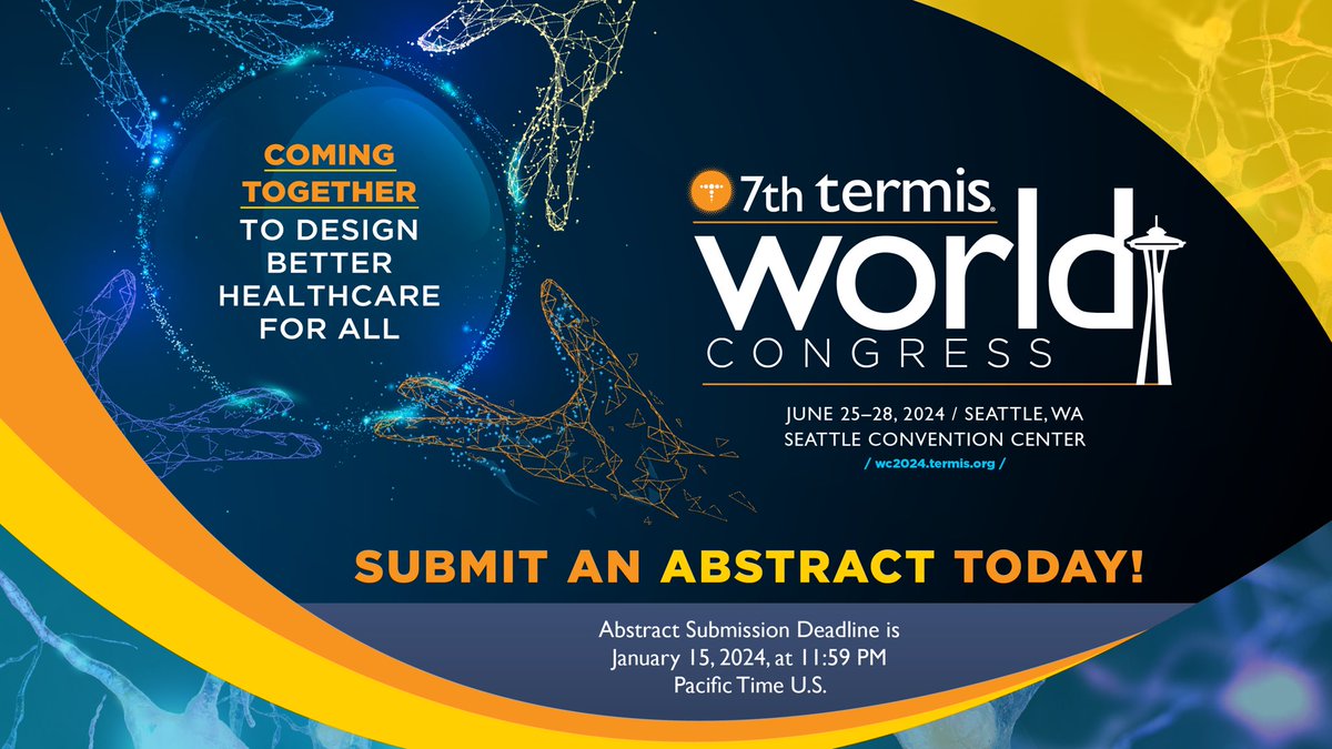 TERMIS World Congress is calling for abstracts! Submit your abstract by Jan. 15th. There is no submission fee! Please submit your abstracts through: wc2024.termis.org/call-for-abstr… #TERMIS2024