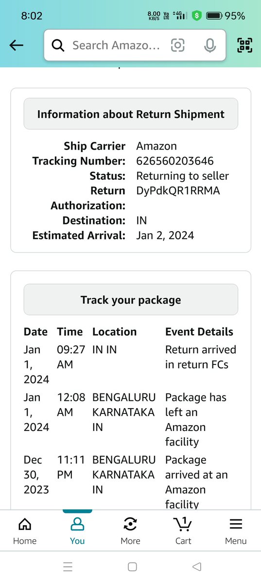 deepubangaradka's tweet image. Look at this no updated since January 1st, it's been 7 + days since now , what you are doing ? Yout tracking system itself failed ? No update ? What about the refund ? Still item not reached ? Then why not updated ? Shame on #boycotamzonprime #amazoncheating