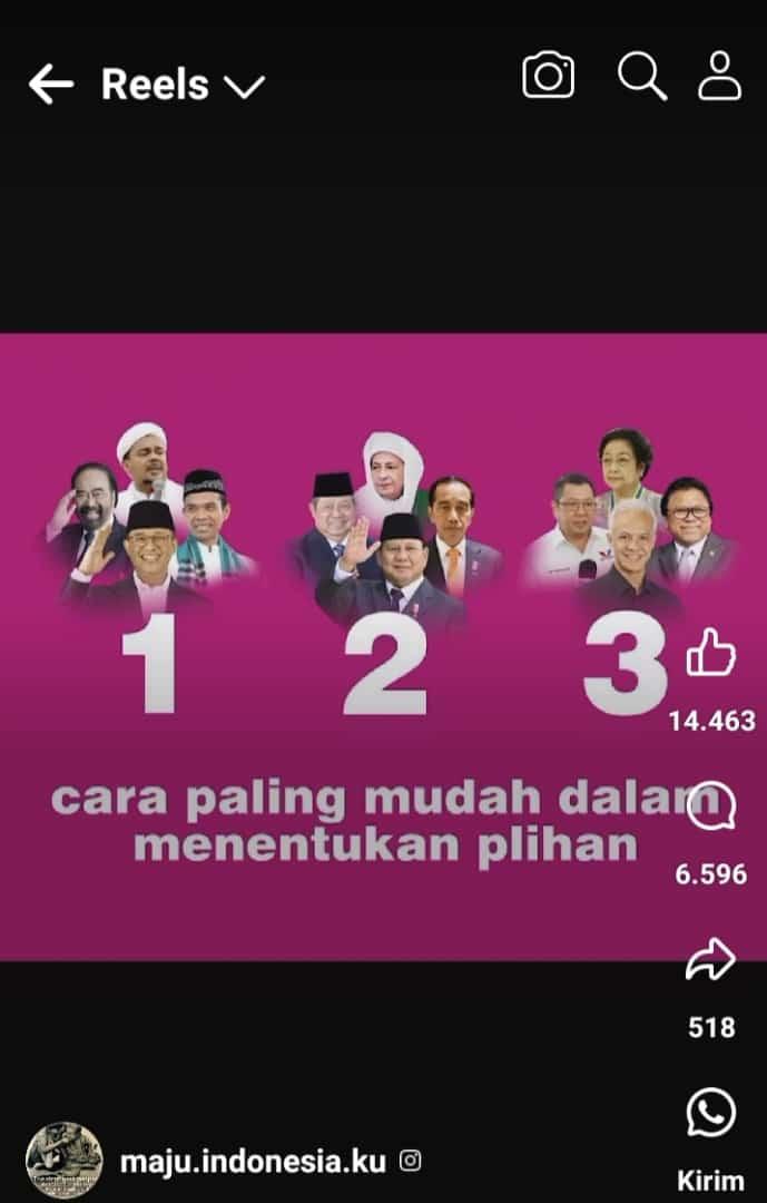 Kesempatan Emas Pemilu kali ini kalau tidak kita gunakan maka tak akan datang kedua kali.mari kitq menangkan Amiiin...Anies Muhaimin.Insya Allah nasib bangsa Indonesia Akan berobah.
#AminSajaDulu
#PakaiHatiPakaiOtak