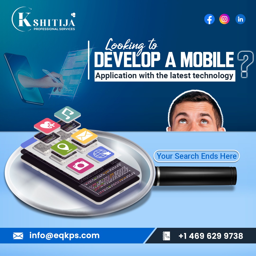 Kshitijaservice's tweet photo. 🚀 Ready to revolutionize your mobile experience?  We're your go-to for cutting-edge mobile app development at https://t.co/yZnFK66Puc. 

To know more call:📲: +1 469 629 9738
Visit our website🌍:https://t.co/jXyEkIXHVl

#mobileapp #TechInnovation #eqkps #DigitalTransformation https://t.co/wBJBE7Aw6L