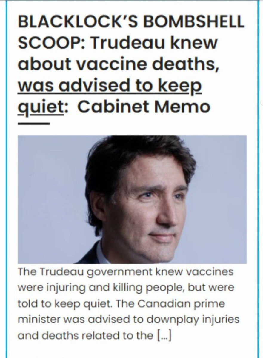 17 million dead from the jabs and this guy knew it was going to happen and did fuck all about it. #CrimesAgainstHumanity They can’t get ahead of the truth anymore. No wonder Trudeau’s plane supposedly broke down. He doesn’t want to be in Canada and take some accountability.