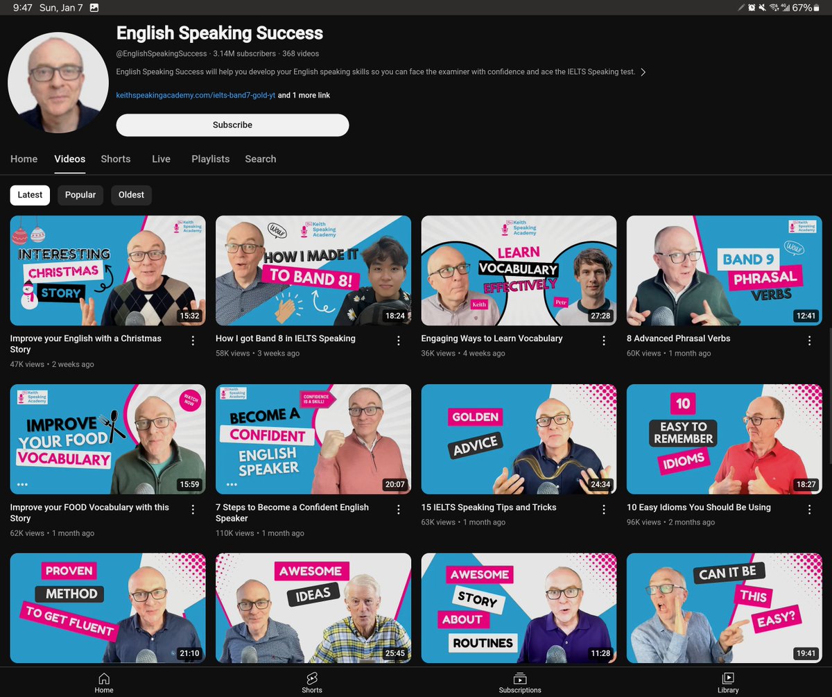 miftaahurrahman's tweet photo. 📚 Tips 24

Meskipun aku udah ngajar bahasa Inggris dari 2018, tapi selalu ada challenges yang membuat aku terus pengen belajar, termasuk speaking English. 

Beberapa hari ini aku riset on "how to improve your speaking skill for the IELTS Test". 

Berikut beberapa channel You Tube, untuk latihan dan menambah wawasan speaking skills; vocabularies, pronunciations, dan fluency. Tentunya, aku share di sini channel yang sangat menunjang dan improve speaking IELTS. 

1. English Speaking Success

Nama tutornya Keith, beliau udah ngajar spesial speaking lebih dari 20 tahun untuk international students. Banyak tips speaking IELTS di sini. 

https://t.co/OG3Tx7malo

2. Confident Speak English

Annemarie fokus terhadap hal-hal seperti stuck, nerveos, dan tentunya fluency. Dia juga sering ngasih useful vocabularies, dan speaking  technique. 

https://t.co/iPBKDzvXEP

3. Learn English with Bob

Bob menekankan terhadap english in context gtu, jadi dia banyak cerita pertema, misal tema tentang hiking, sembari dia jalan-jalan muncak, dia menjelaskan vocabularies yang ada di sekitar. Penting banget untuk kamu yang masih perlu upgrade vocabularies banyak. Apalagi untuk speaking IELTS. 

https://t.co/2Vsbm9PUSz