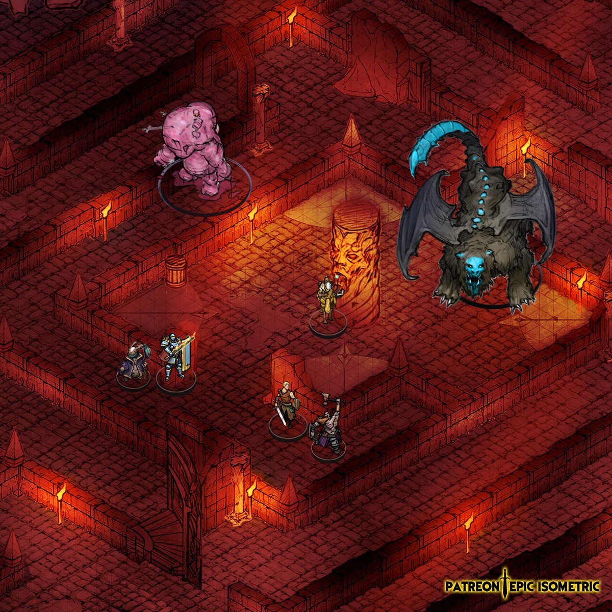epicisometric's tweet photo. Inside a diabolical maze dungeon, from the epic isometric patreon. 
#dnd #lotr #dungeonsanddragons #lordoftherings #ttrpg #tabletop #ttrpgcommunity #TTRPGs #rpg #roll20 #battlemap #battletokens #icons #tokens #gamepieces #conceptart #concept #design #pencil #pencilart https://t.co/VA5p3Ewlob