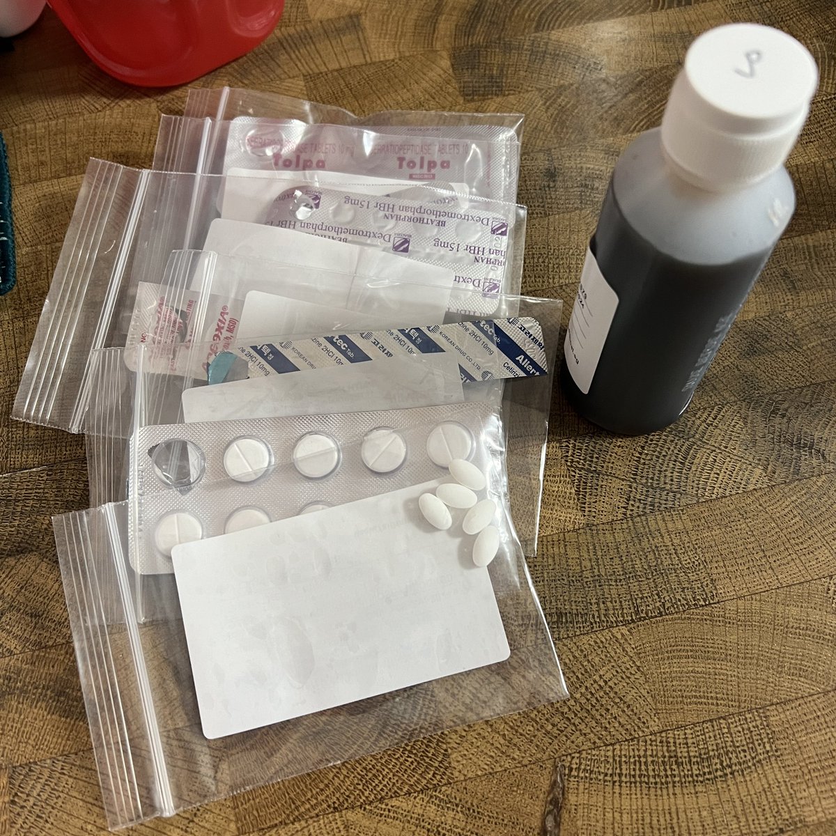 zixview's tweet photo. Seriously I think this is my one whole year supply of medicines. Covid day 3. https://t.co/51tNrcgexX