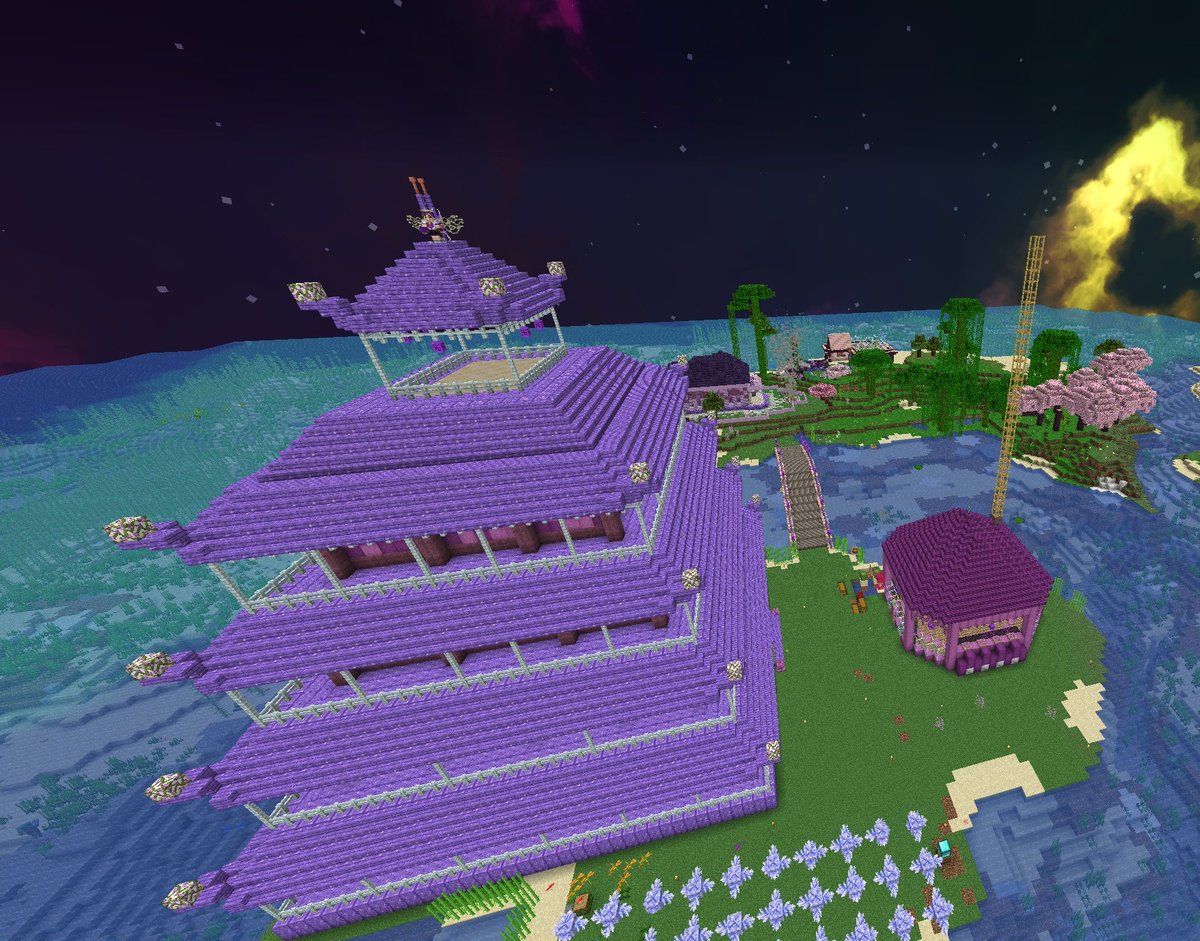 VampireHusky8's tweet photo. Though I would show some pics of the mega base we have been working on since September 2023 on @CottageCraftMod. https://t.co/ABohcbL6Eq