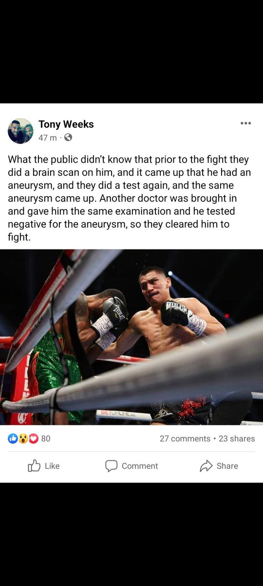 Washed up #TonyWeeks saying whatever he can, &amp; throw everyone else under the buss to save his ass from another terrible stoppage during #OrtizLawson fight.