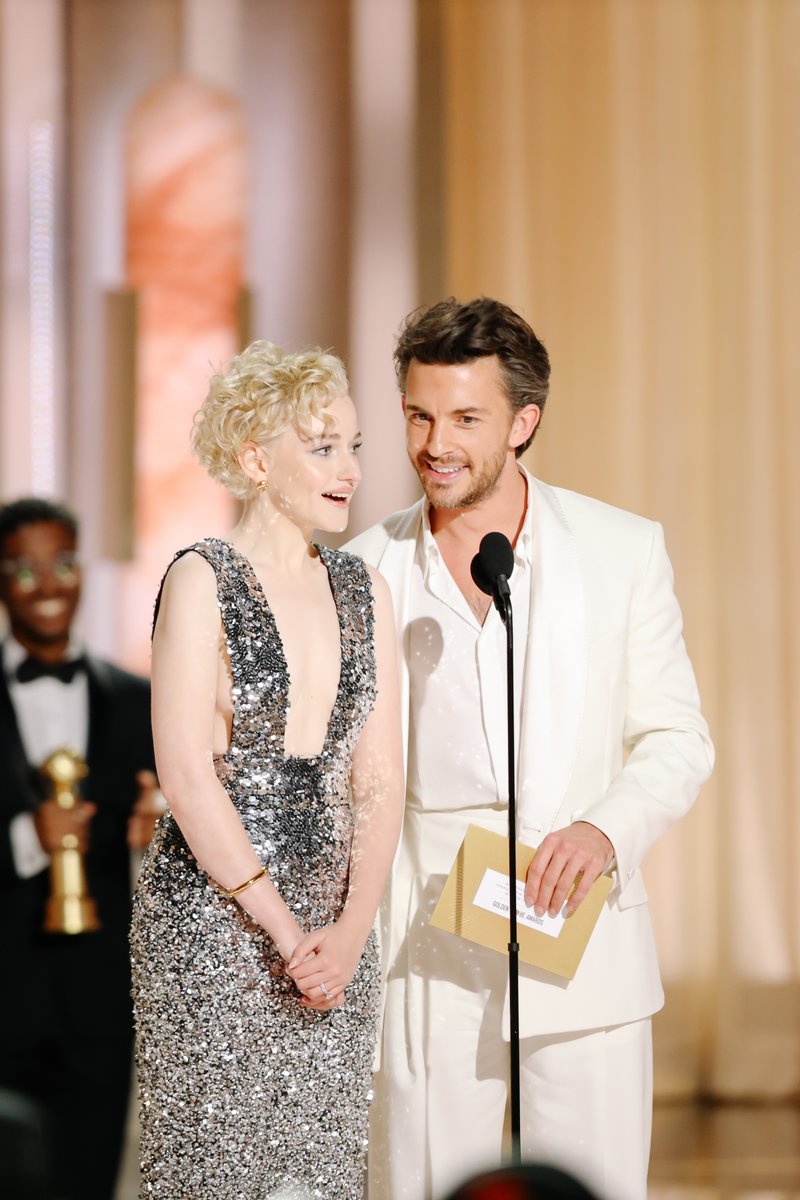 J & J at the GG  Julia Garner & Jonathan Bailey at the #GoldenGlobes  tonight!