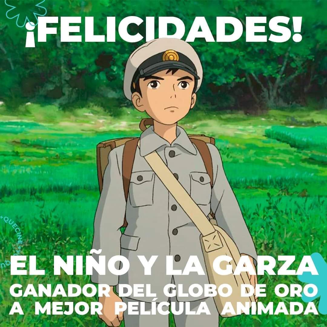 Comiccongt's tweet photo. ✨️🥹🎬 La película "El niño y la garza" de Hayao Miyazaki ha conseguido el galardón de mejor película animada en los Golden Globe Awards 2024, perfilándose así como una de las favoritas para los Oscars. https://t.co/eJkJLMXiqy