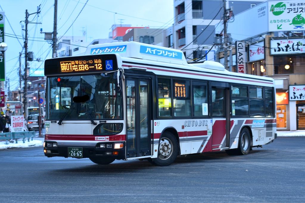JRA バス 2023/12/28 BRC-Hybrid 北海道中央バス/札幌200か2665 BJG-HU8JMFP