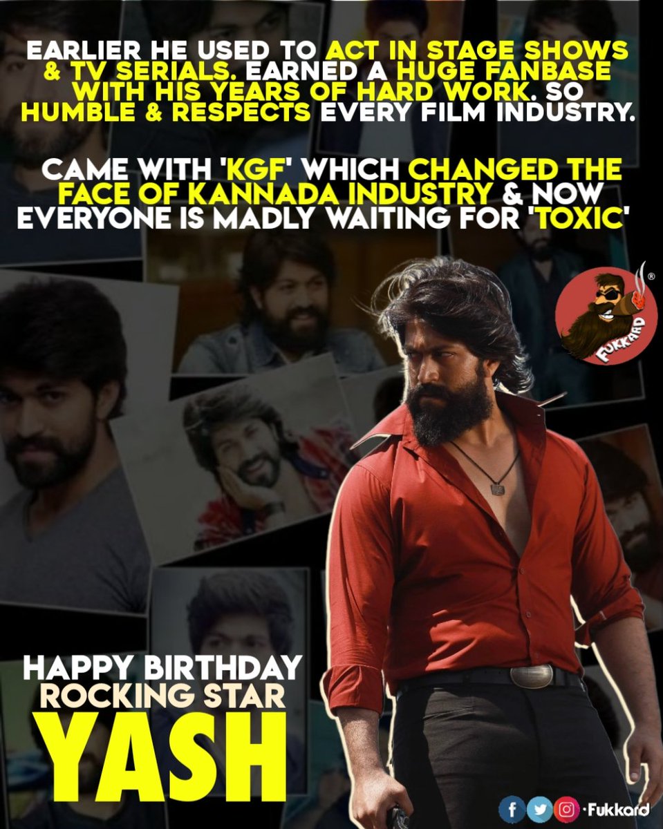 Happy Birthday to our Rocky Bhai #Yash 💖 @TheNameIsYash #HBDRockingStarYash #HappyBirthdayYash