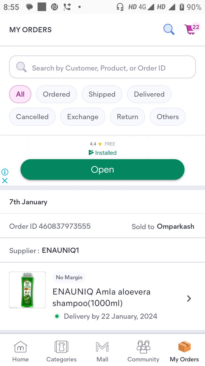 Order delivered kyo nahi ho raha h Kya problem h @Meesho_Official