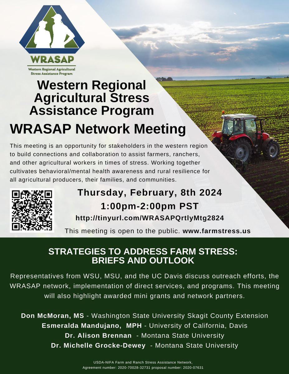 WRASAP's tweet photo. Join us for the first #WRASAP quarterly meeting of 2024. Speakers will discuss outreach efforts, implementation of direct services, & awarded mini grants and network partners. Click on the link below to register.
https://t.co/1VTYcToYSH https://t.co/uMPrAZhIwQ